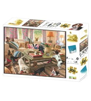 Köpekler Oturma Odasında Puzzle 300 Parça