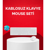 Mey İthalat® Tam Boy Kablosuz Klavye Mouse Seti - Gelişmiş Bağlantı Sessiz