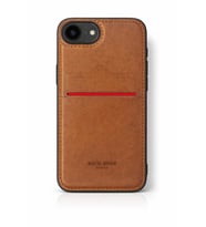 iPhone 16E Kartlıklı Rich Boss Lüx Deri Kılıf Açık Kahverengi
