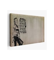Banksy Büyük İşler Yapmak İstiyorsanız İzin İstemeyi Bırakın Yazan Tablo-5003