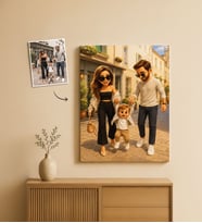 Yapay Zekâ ile Kişiye Özel 3D Karikatür Kanvas Tablo