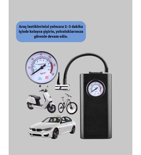 Kompakt Elektrikli Hava Kompresörü Type-C USB Şarjlı 80W