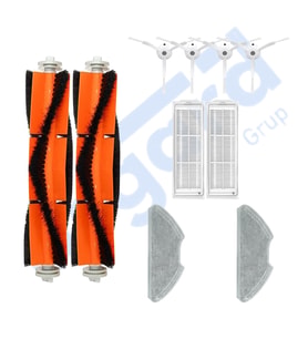 Xiaomi Mop 2 Pro (MJST1SHW) -Mop 2 Lite Uyumlu 2 Ana Fırça 4 Yan Fırça 2 Filtre 2 Mop PKT-iasgf0000348