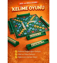 Scrabble Türkçe Kelime Oyunu - Kelime Üretme Oyunu Akıl ve Zeka Oyunu - Scrabble Oyunu