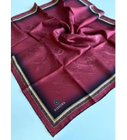 Vissona Tivil İpek Eşarp 60307-0018 Bordo Karışık Desen