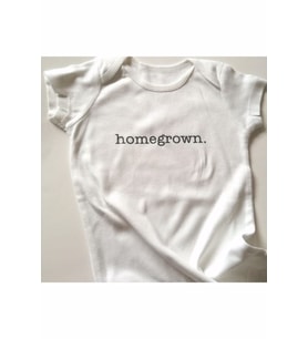 Homegrown Baskılı Beyaz Kısa Kollu Zıbın