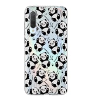 Xiaomi Mi 9 Lite Uyumlu Kapak Panda Tasarımlı Şeffaf Silikon Kılıf