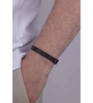 Gümüş Pazarım Saat Kordonu Model Siyah Renk Erkek Çelik Bileklik