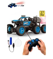 Uzaktan Kumandalı Şarjlı 6 Tekerlekli Off-Road Arazi Aracı Duman Atan Drift Arabası 1:18 Ölçek