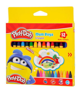 Play-Doh Mum Pastel Boya Crayon Yuvarlak 12 Renk CRN-CR004