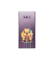 Samsung Galaxy Note 9 ile Uyumlu Splash Kapibara Tasarımlı Şeffaf Silikon Kılıf