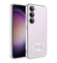 Lexroo Galaxy S23 Plus Kılıf Kamera Korumalı Logo Gösteren Omega Kılıf - Gümüş