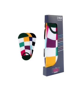 The Socks Company 163P 3 Çift Desenli Kadın Görünmez Çorap