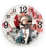 Mustafa Kemal Atatürk Cam Saat - 40 cm