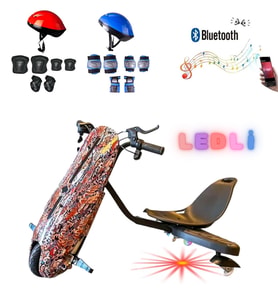 Citymate Drift Car Elektrikli Kaykay Bluetooth Dirift Kar Hoverboard Scooter Koruma Ekipmanı Hediye D07
