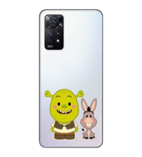 Redmi Note 12 Pro 4G Uyumlu Shrek ve Eşek Tasarımlı Şeffaf Telefon Kılıfı