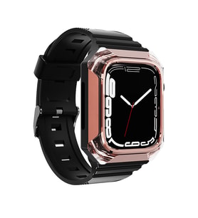 Lexroo Watch 7 45mm KRD-88 Sert PC Kasa Koruyuculu Silikon Kordon - Rose Gold