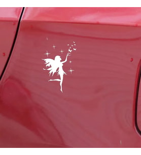 Araba peri Sticker Beyaz Renk 20 CM
