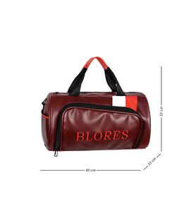GALB Leather Bordo Silindir Spor Canta Telefon ve Cuzdan Gozlu 28L SC-11-0005 1.KALITE Full Astar
