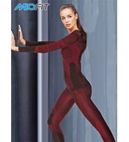 Kadın Comfortable Fit Dry Uzun Kollu Dikişsiz Spor Tişört (Siyah-Pembe)