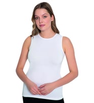 Lüx Drm Bayan Bambu Kolsuz Body Fanila Atlet 3740 (Beyaz)