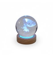 ÜçKol Ticaret  Renk Değiştiren Astronot Tasarımlı Cam Küre (Şeffaf Hologram)