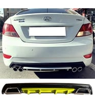 Hyundai Accent Blue Sarı Difüzör Çiftli Kare Egzoz Görünümlü D Tip Difizör