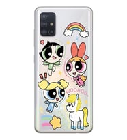 Samsung Galaxy A71 Uyumlu Powerpuff Girls Desenli Şeffaf Telefon Kılıfı