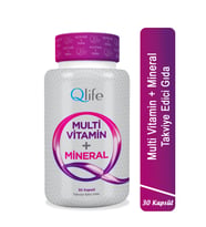 Qlife Multivitamin Mineral 30 Kapsül Vitamin
