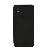 Samsung Galaxy A01 Core Kılıf Kelvin Kartvizitli Silikon - Siyah