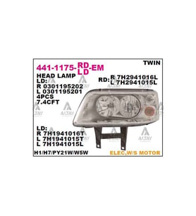 Esse Otomotiv T5 Caravella 04-10 H7 Sol Far - DPO-441-1175L-LD-EM - 7H1941017L