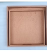 Hobi adn  90048 Dekoratif Tepsi Takım İkili Model HAM Ahşap MDF El Yapımı