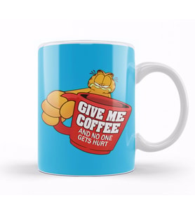 Garfield Give Me Coffe Garfield Bana Kahve Ver Kupa Bardak Porselen