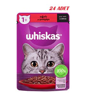 Whiskas Sığır Etli Poşet Yaş Mama 24 X 85 G