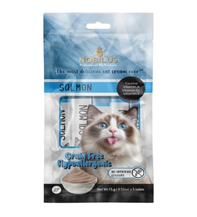 Nobilus Somon Balıklı Kedi Krema Ödül Maması 5 x 15 gr