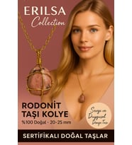 Sertifikalı Tel Sargılı Gold Renkli Doğal Rodonit Taşı Kolye – Sevgi ve Duygusal Denge Taşı (Çok Renkli)