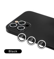Binano Iphone 11 Pro/11 Pro Max/12 Pro Taşlı Siyah Kamera Koruyucu