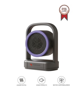 Mini Isıtıcı Fan Taşınabilir Sessiz Hızlı Isıtma 500W Kompakt Isıtıcı Torima HT100 Siyah