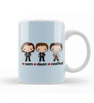 Love Sam Dean Castiel Supernatural Kupa Bardak Porselen