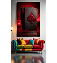 KARTLAR HAZIR 1 Ev Duvar Salon Güzellik Salonu Ofis Dükkan Dekarasyon Kanvas Tablo (Çok Renkli)