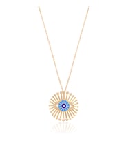 EMILIANO JEWELLERY SİLVER 925 AYAR ZİRKON TAŞLI GÖZ DESENLİ KOLYE
