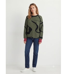 Kadın Oversize Triko Kazak Rahat Modern Tasarım