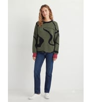 Kadın Oversize Triko Kazak Rahat Modern Tasarım