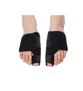 Halluks Valgus Gece Ateli Başparmak Hallux Ayak Parmak Bunyon Kemik Düzeltici (Siyah)