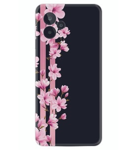 General Mobile GM 24 Pro Kılıf Resimli Desenli Baskılı Silikon Pink Flowers 3 1393