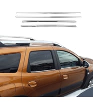 Dacia Duster Krom Cam Çıtası 2018-2024 Arası 4 Parça P.Çelik
