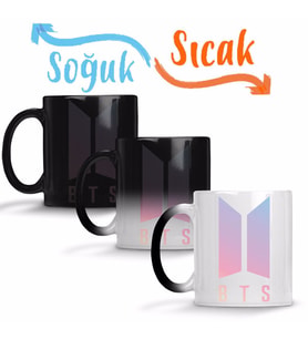 Bts Logo Sihirli Kupa Bardak Porselen