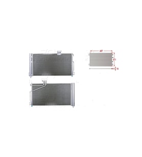 Klima Radyatörü 687x371x16 – 2035000054 Wisco – Mercedes 203 C180. C200 00 Ve Sonrası Uyumlu