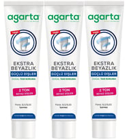 Agarta Doğal Tam koruma Diş Macunu 75 ML Ekstra Beyazlık Güçlü Dişler (Leke Önleyici) (3 Lü Set)