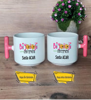 Biyoloji Öğretmeni Kupa Bardak T Pembe Kulplu Öğretmenler Günü Hediyesi Biyoloji Öğretmenine Hediye